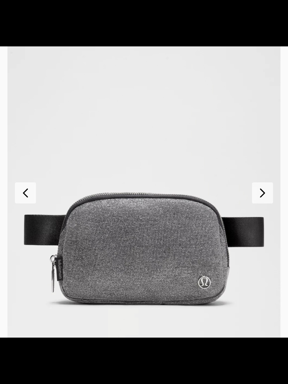 Lululemon Everywhere Belt Bag 1L Heather Gray Waist Pack GLITTER